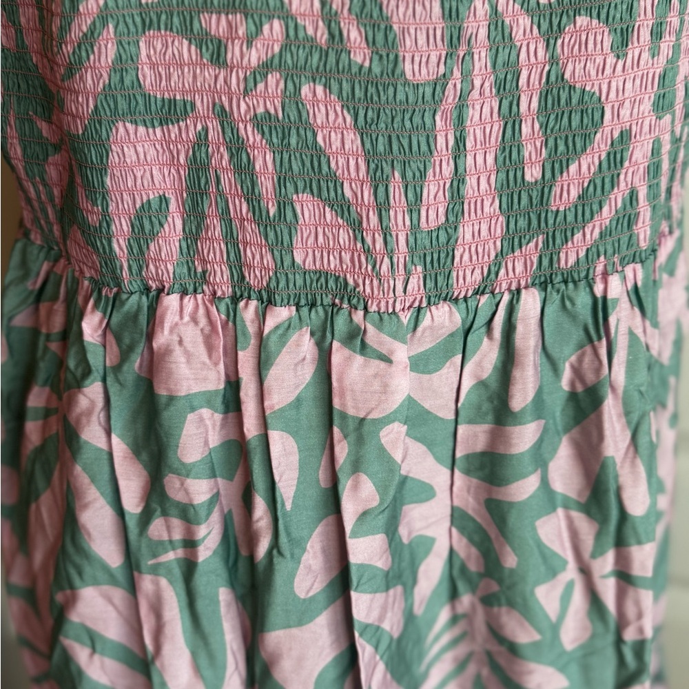 Pink and Green Ruffle Dress - Picture 3 of 8